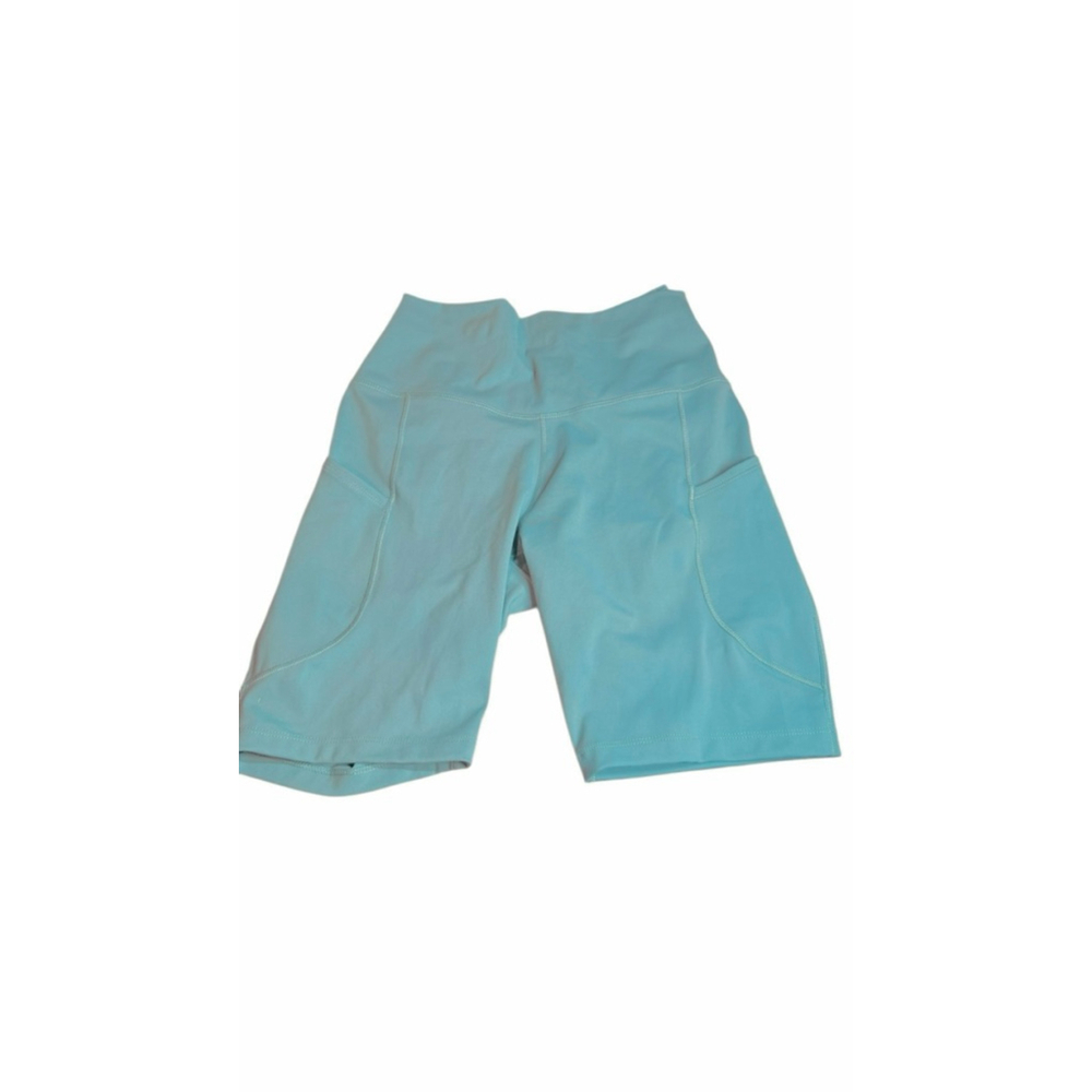Nike Aqua Blue High-Waist Bike Shorts
